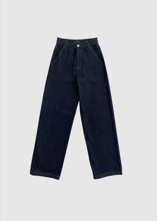 WBLCARLA BLUE HW DENIM PANT