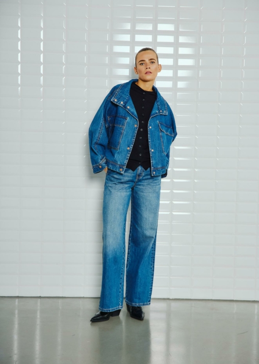 WBLCARLA BLUE HW DENIM PANT