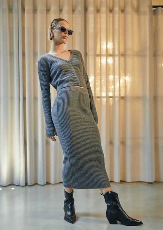 WBLSOPHIA MIDI SKIRT