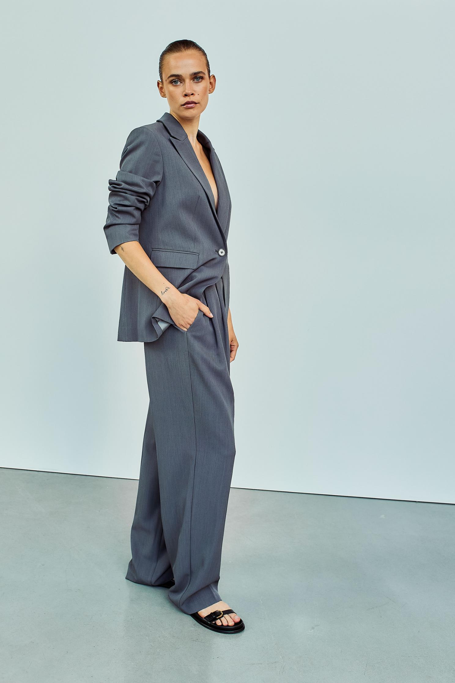 Wblelinore_Tailored_Blazer_High_Waist_Pant_Dark_Grey_Melange_4