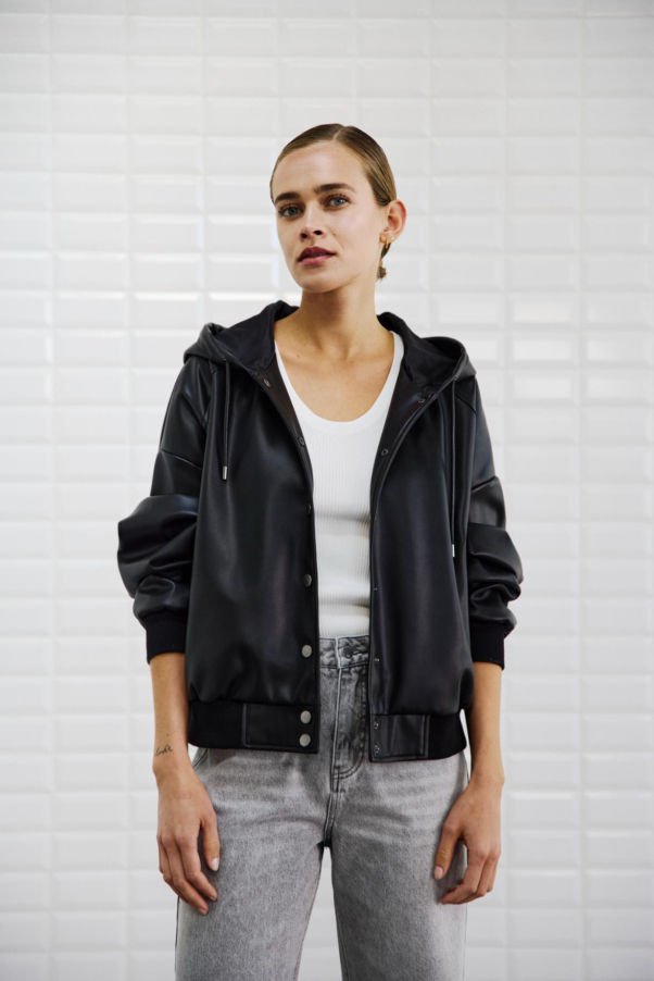 WBLTRACY VEGAN LEATHER BOMBER » Stylestore.com