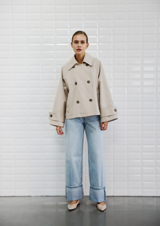 WBLJIMBERLY SHORT TRENCH COAT