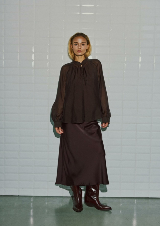 WBLDAGMAR SATEEN MIDI SKIRT