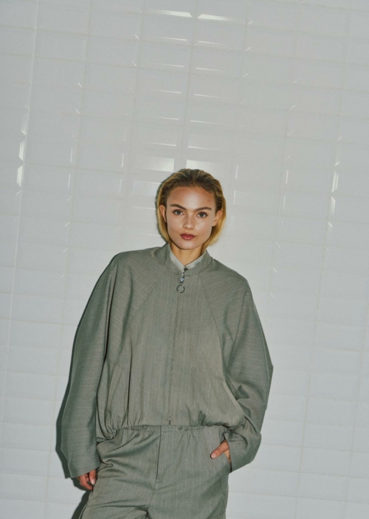 WBLANNA STRIPE BATSLEVE JACKET