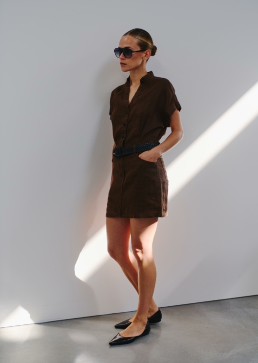 WBLLEONI SHORT LINEN DRESS