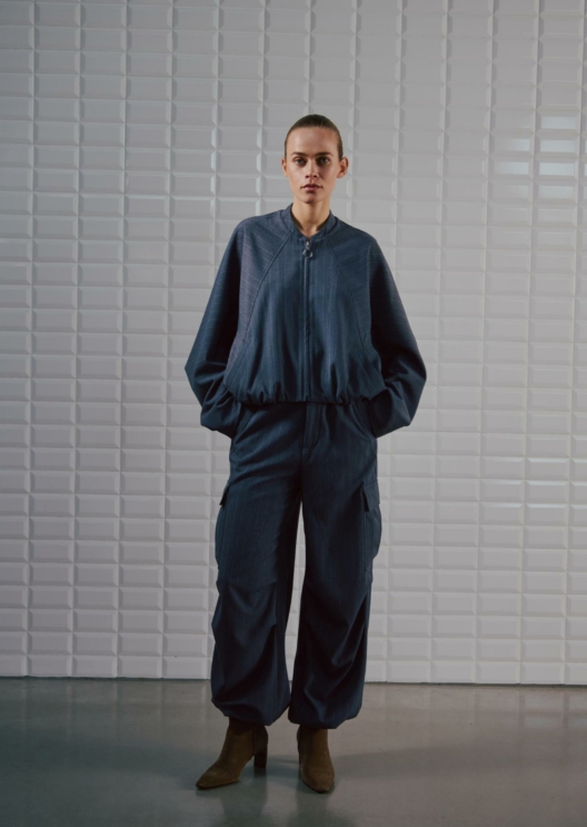 WBLANNA STRIPE BATSLEVE JACKET
