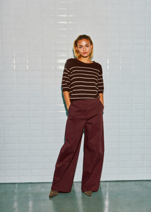 WBLBRENDA SS STRIPE TEE